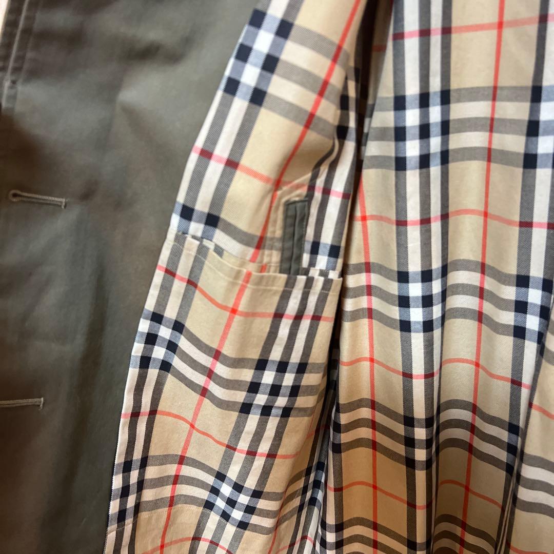 BURBERRY バーバリー ステンカラーコート 玉虫色 白タグ　9号