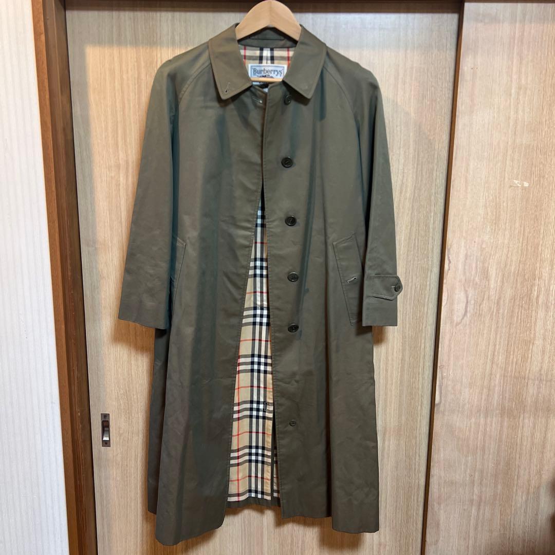 BURBERRY バーバリー ステンカラーコート 玉虫色 白タグ　9号