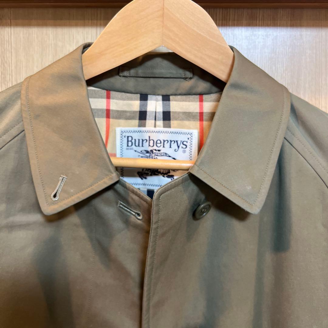 BURBERRY バーバリー ステンカラーコート 玉虫色 白タグ　9号