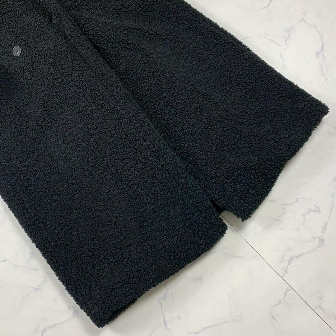美品 ZARA ザラ エクストラロング テディベアコート M ブラック ボア