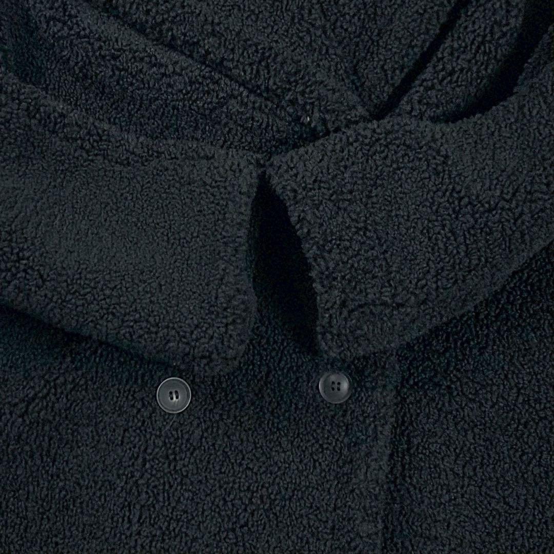 美品 ZARA ザラ エクストラロング テディベアコート M ブラック ボア