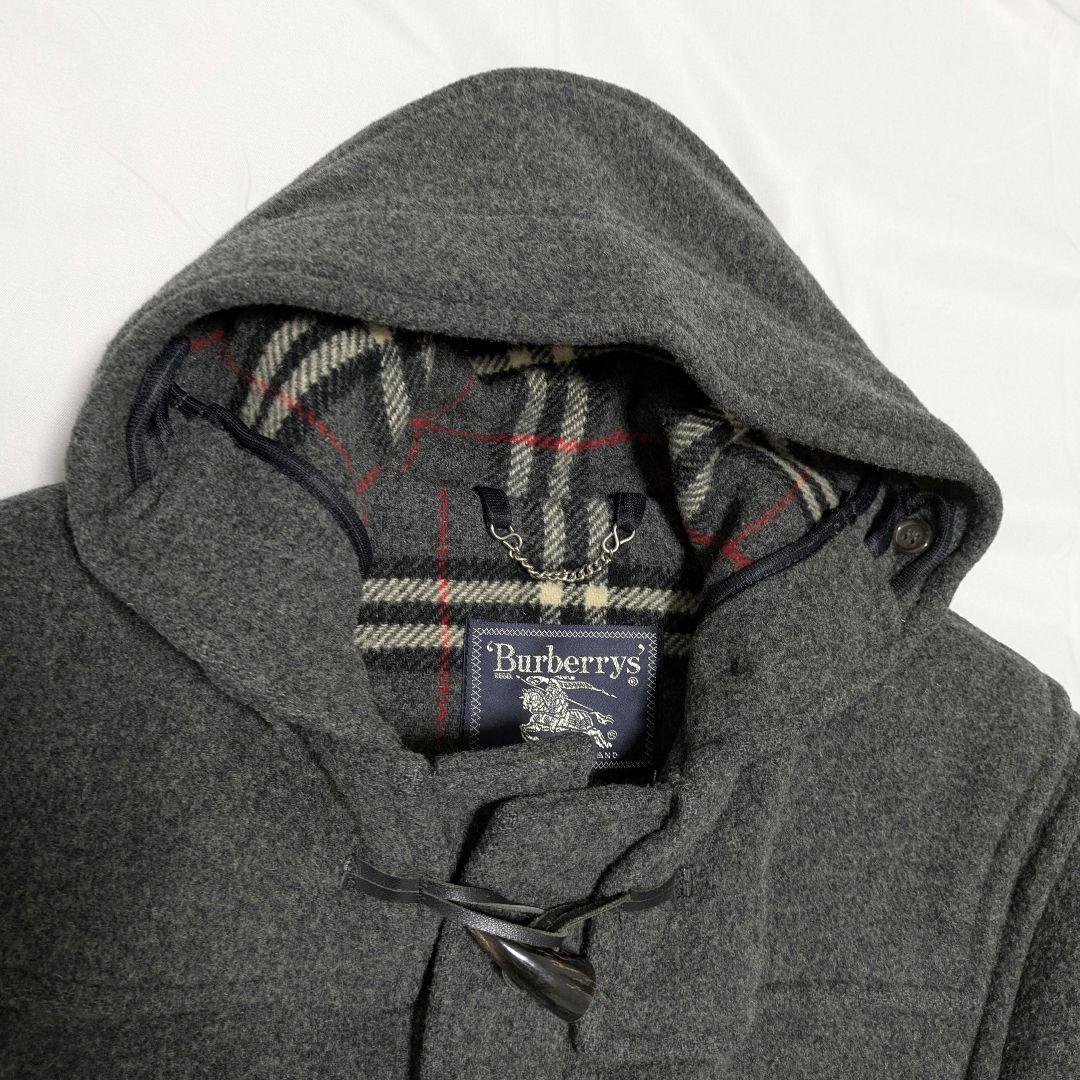 極美品✨ バーバリー ダッフルコート ノバチェック ウール100% グレー