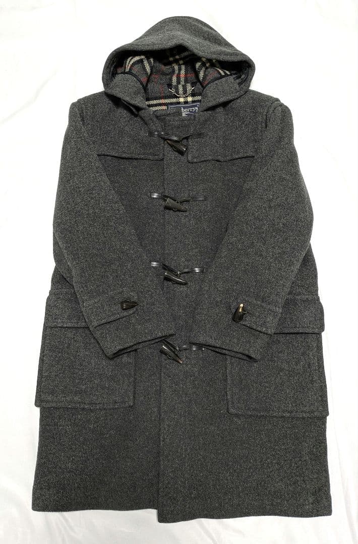 極美品✨ バーバリー ダッフルコート ノバチェック ウール100% グレー
