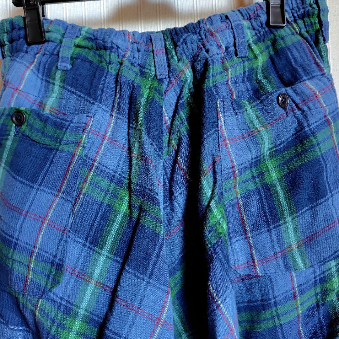 ワイズのチェック柄サルエルパンツ