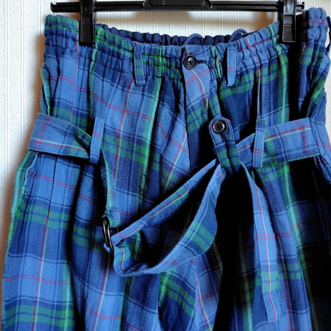 ワイズのチェック柄サルエルパンツ