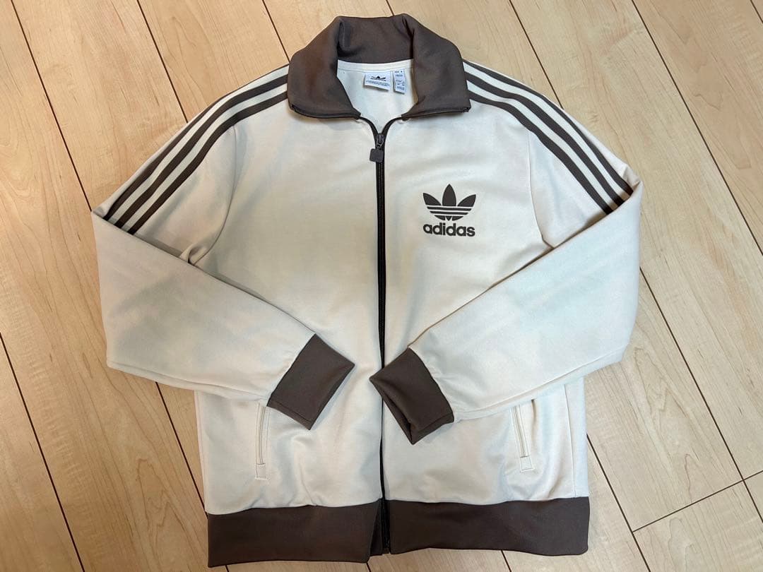 アディダス　ベッケンバウアー　トラックジャケット　オフホワイト　ベージュ　XL