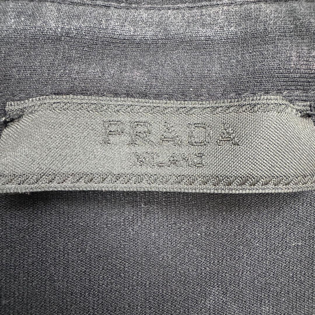 PRADA プラダ 胸ポケ ロゴ ポロシャツ XXL ブラック