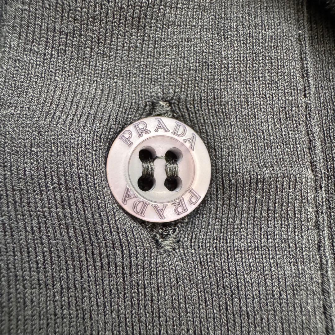 PRADA プラダ 胸ポケ ロゴ ポロシャツ XXL ブラック