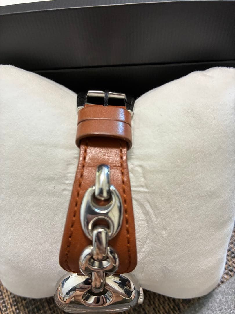 GUCCI 121.3 アナログ腕時計 シルバー/ブラウン