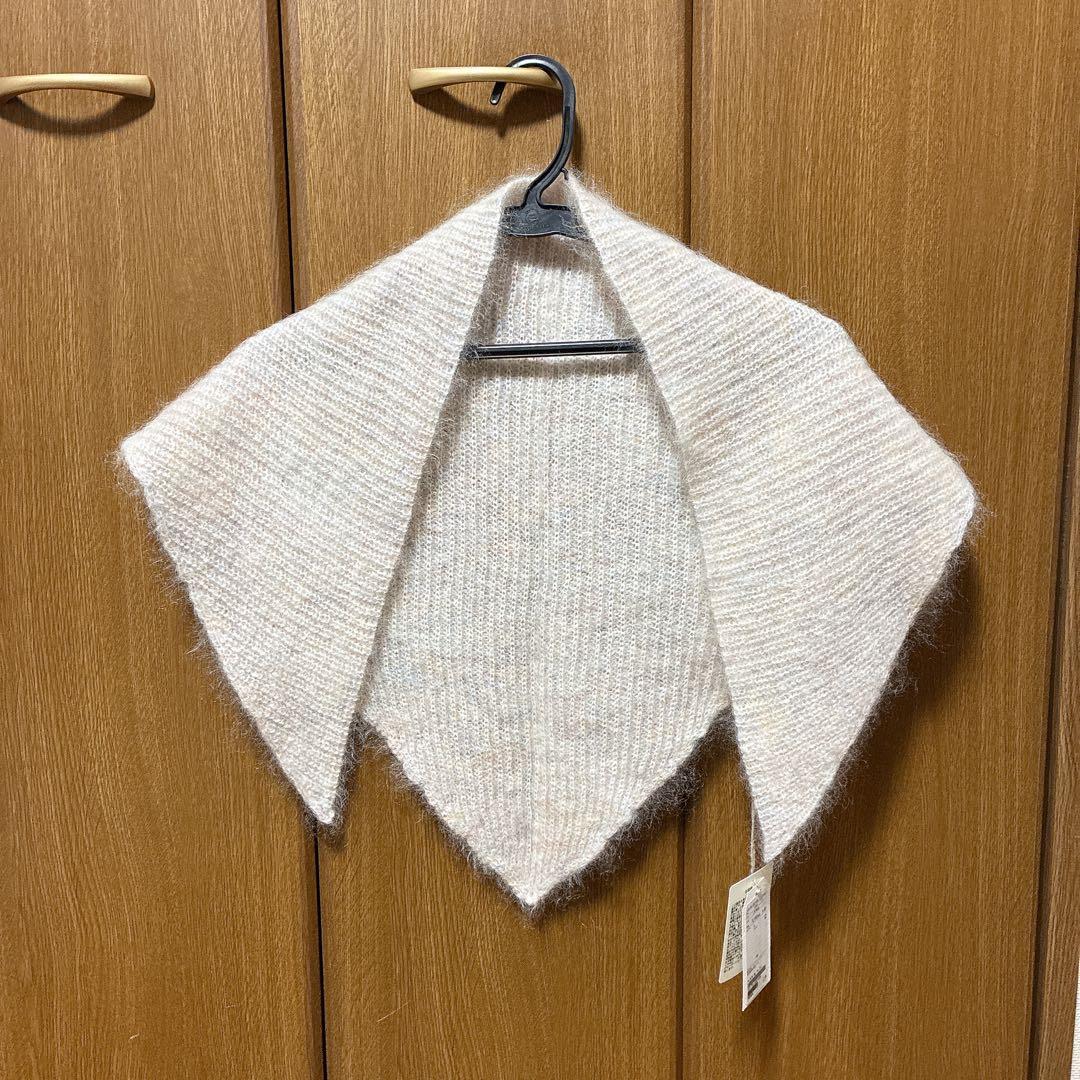 【Steven Alan】トライアングルニットストール_オフホワイト