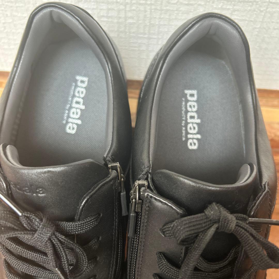 pedala 黒 皮革シューズ