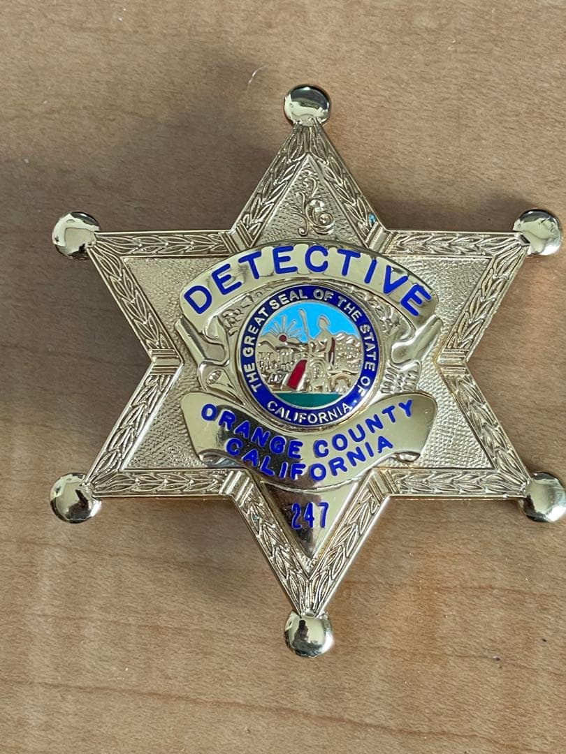 カリフォルニア州　ORANGE COUNTY　DETECTIVEバッジ