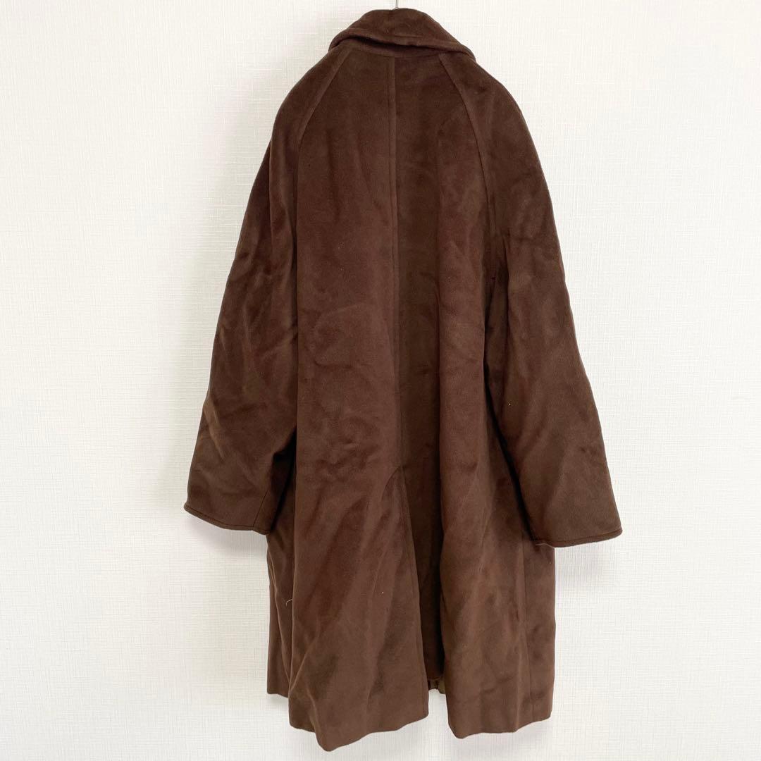 マックスマーラ ウール ロングコート【44】ブラウン 白タグ