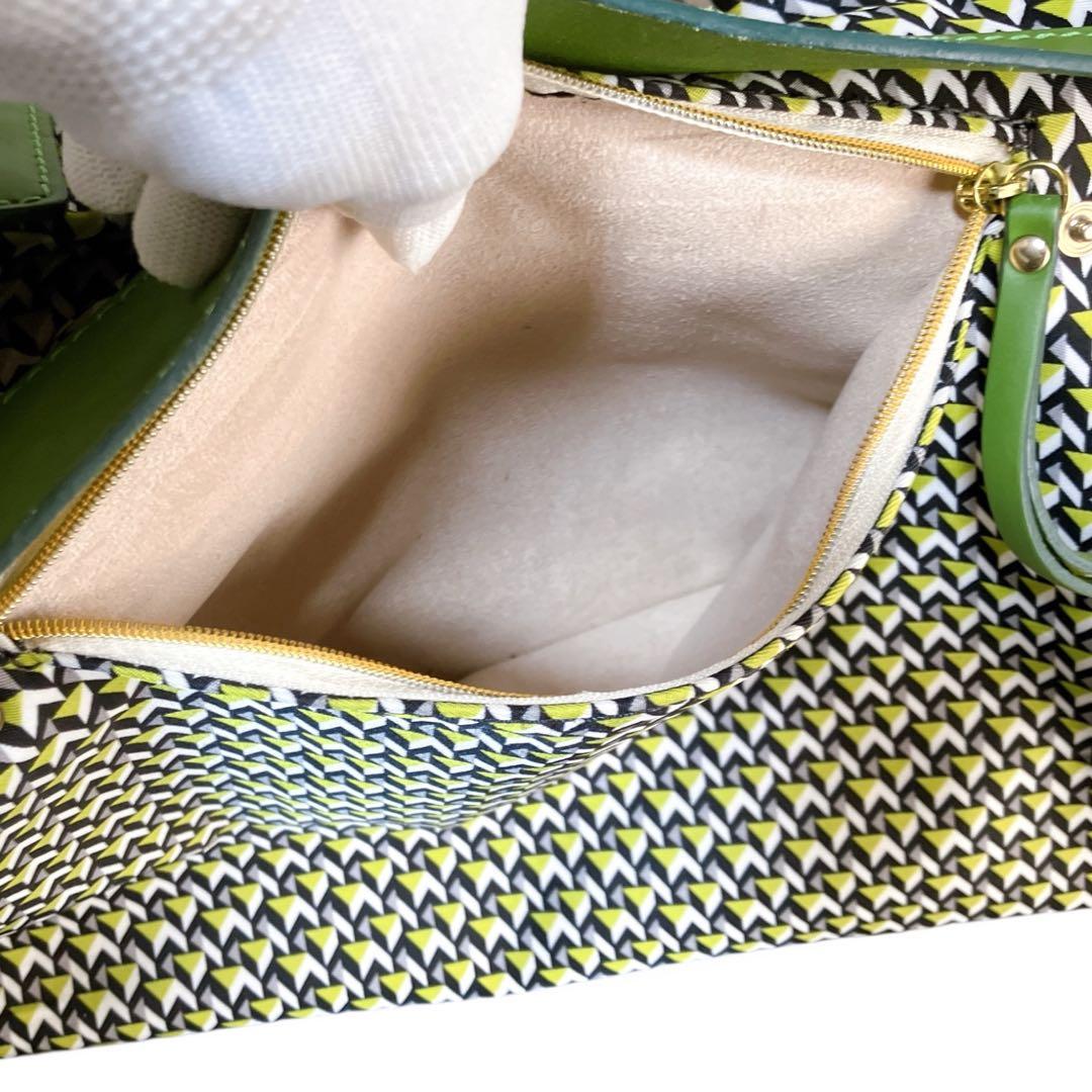 ロベルタピエリ 良品 2way イタリア製 A4収納可 タタミ総柄 トートバッグ