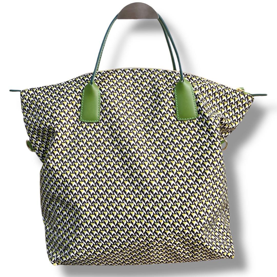 ロベルタピエリ 良品 2way イタリア製 A4収納可 タタミ総柄 トートバッグ