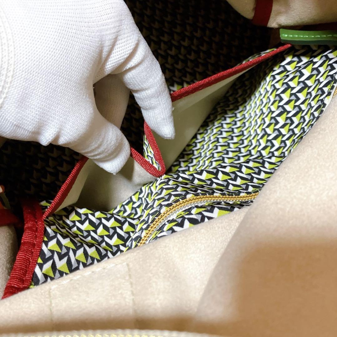 ロベルタピエリ 良品 2way イタリア製 A4収納可 タタミ総柄 トートバッグ