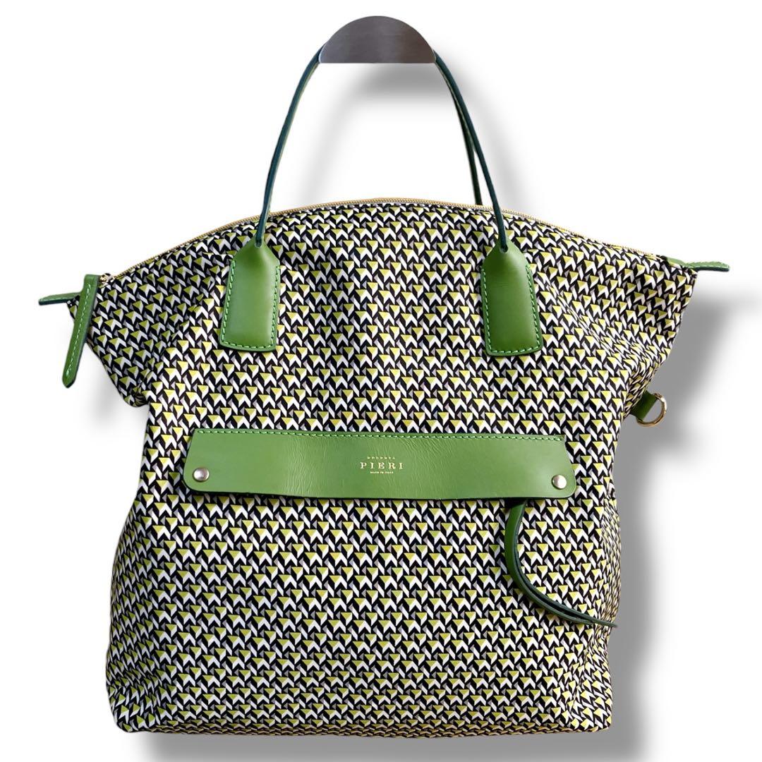 ロベルタピエリ 良品 2way イタリア製 A4収納可 タタミ総柄 トートバッグ