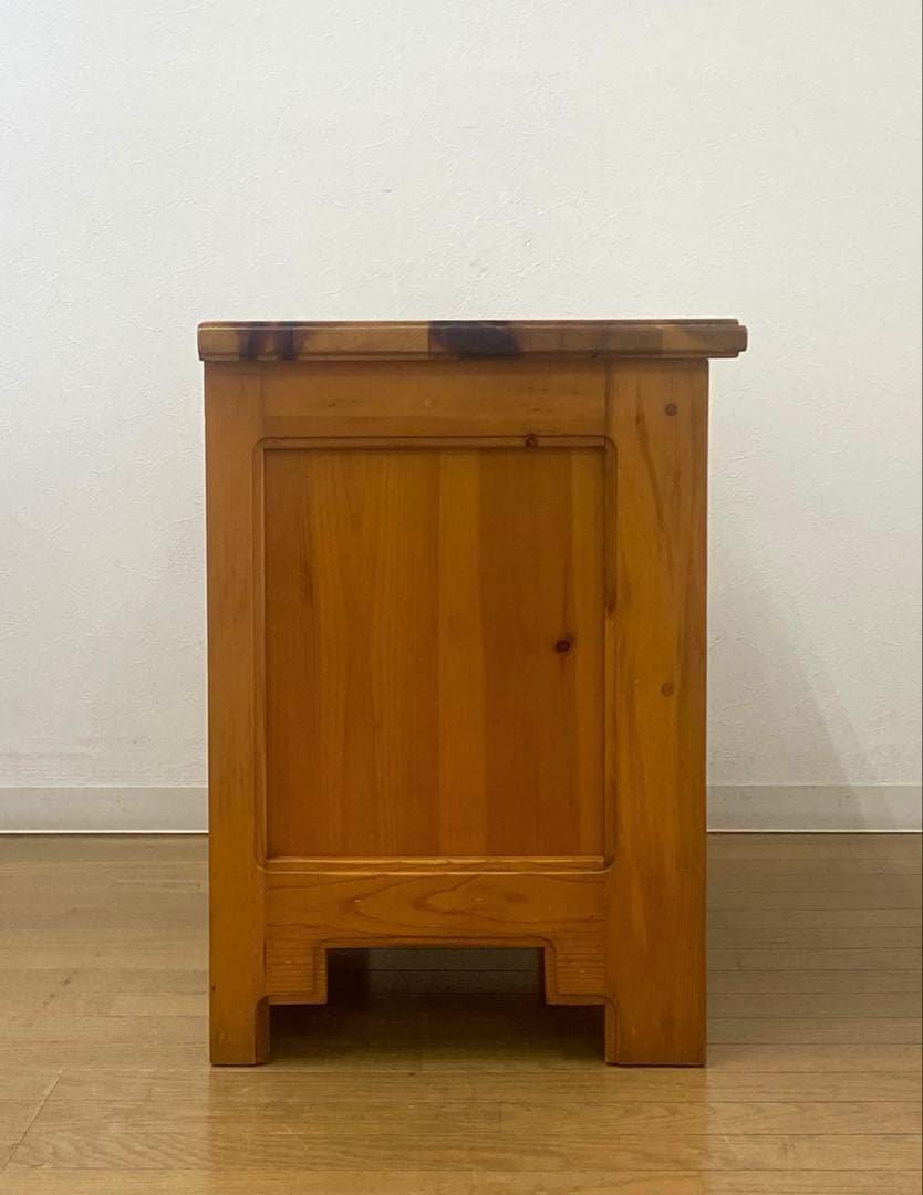 アンティーク カントリー パイン無垢材 チェスト サイドテーブル コンソール