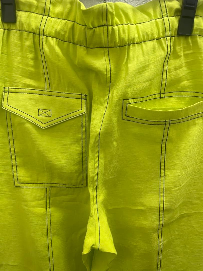 GANNI / ガニー　イエロー　パンツ　ハイウエスト　ポケット