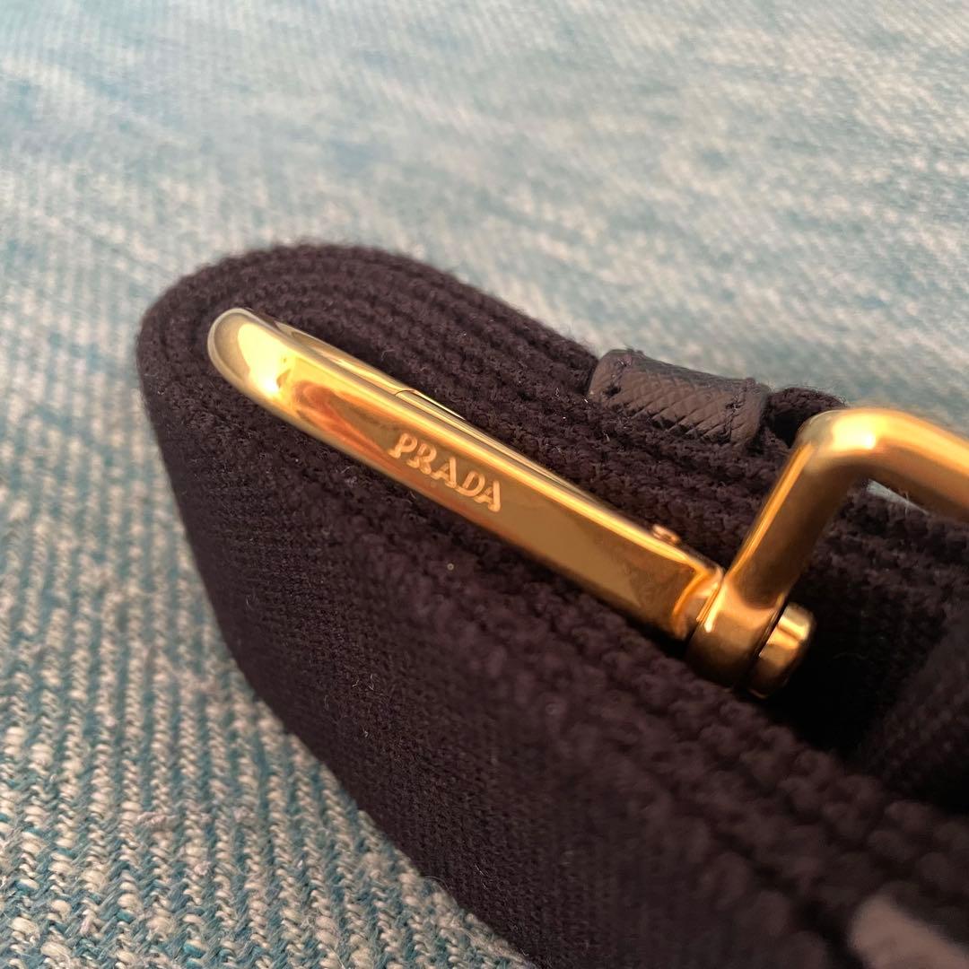 新品未使用*プラダ ショルダーストラップのみ カナパ ブラック 黒 キャンバス