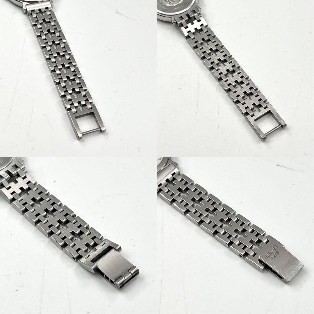 希少✨　エルメス　キャリック　シルバー　レディース　Hベルト　ホワイト　ローマ