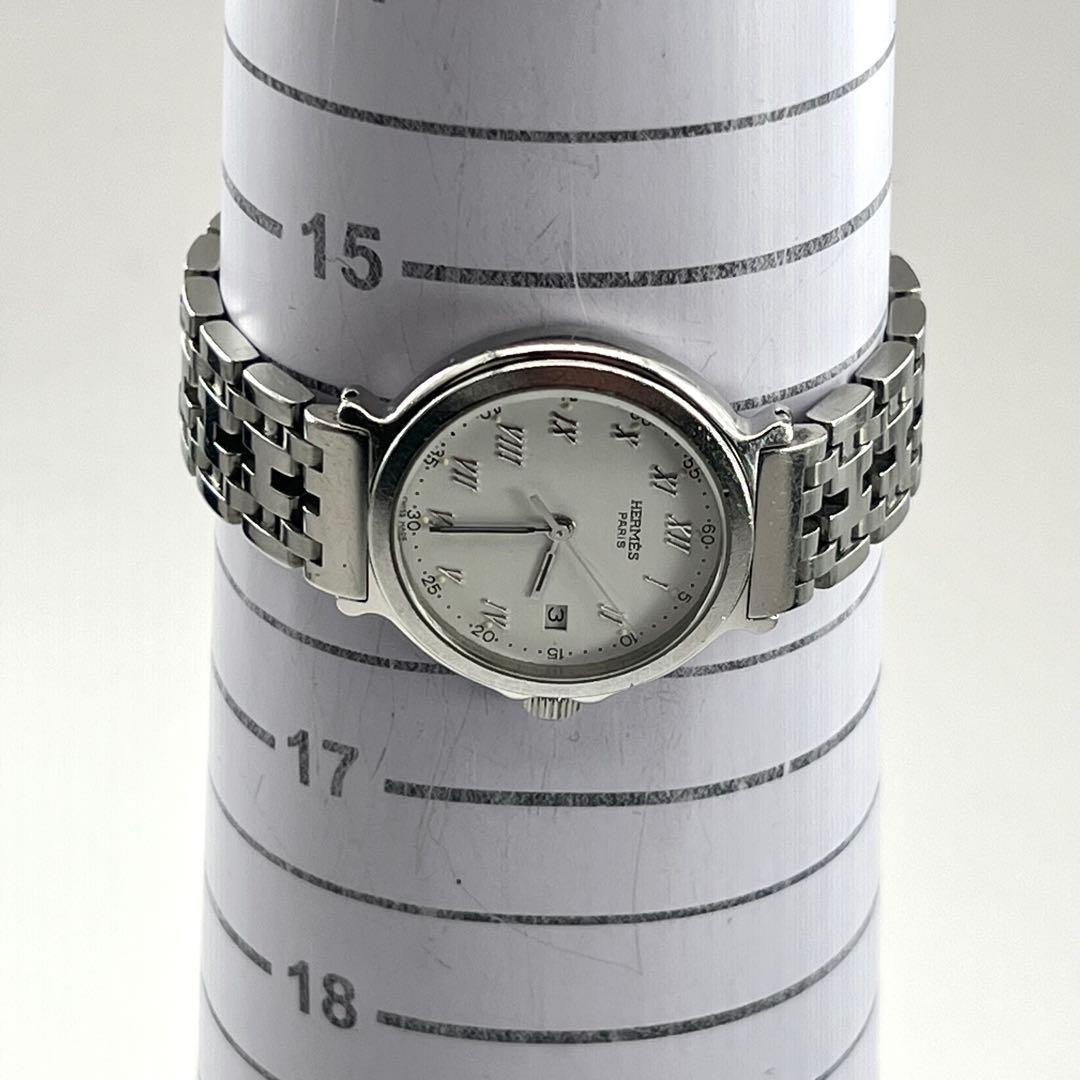 希少✨　エルメス　キャリック　シルバー　レディース　Hベルト　ホワイト　ローマ