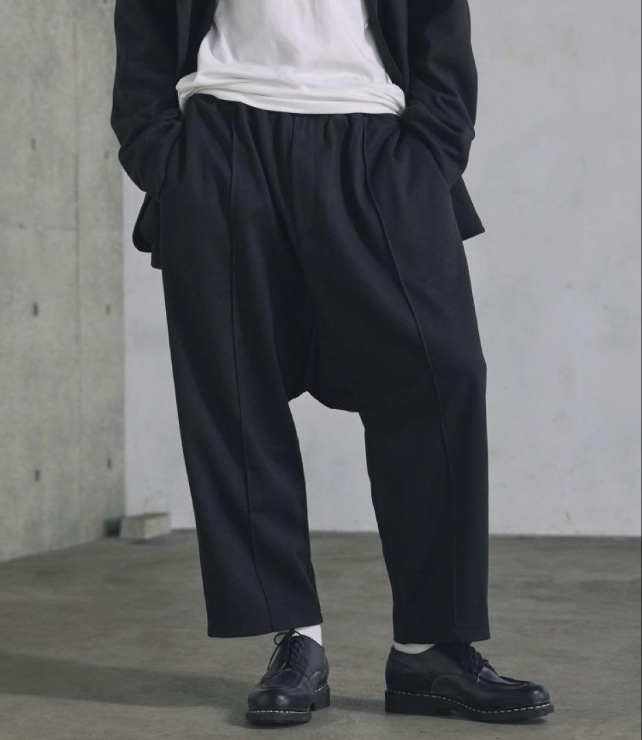 CTHY シティ ウールライク センターシーム ワイド アンクル サルエルパンツ