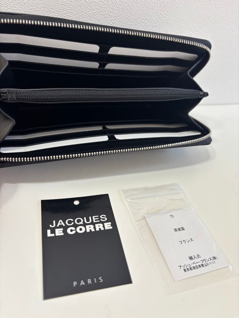 レア　新品未使用　JACQUES LE CORRE ブラック　長財布　エナメル