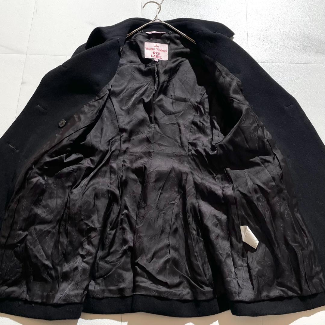 希少00s　ヴィヴィアンウエストウッド　オーブボタン　Pコート　フレア裾　Y2K