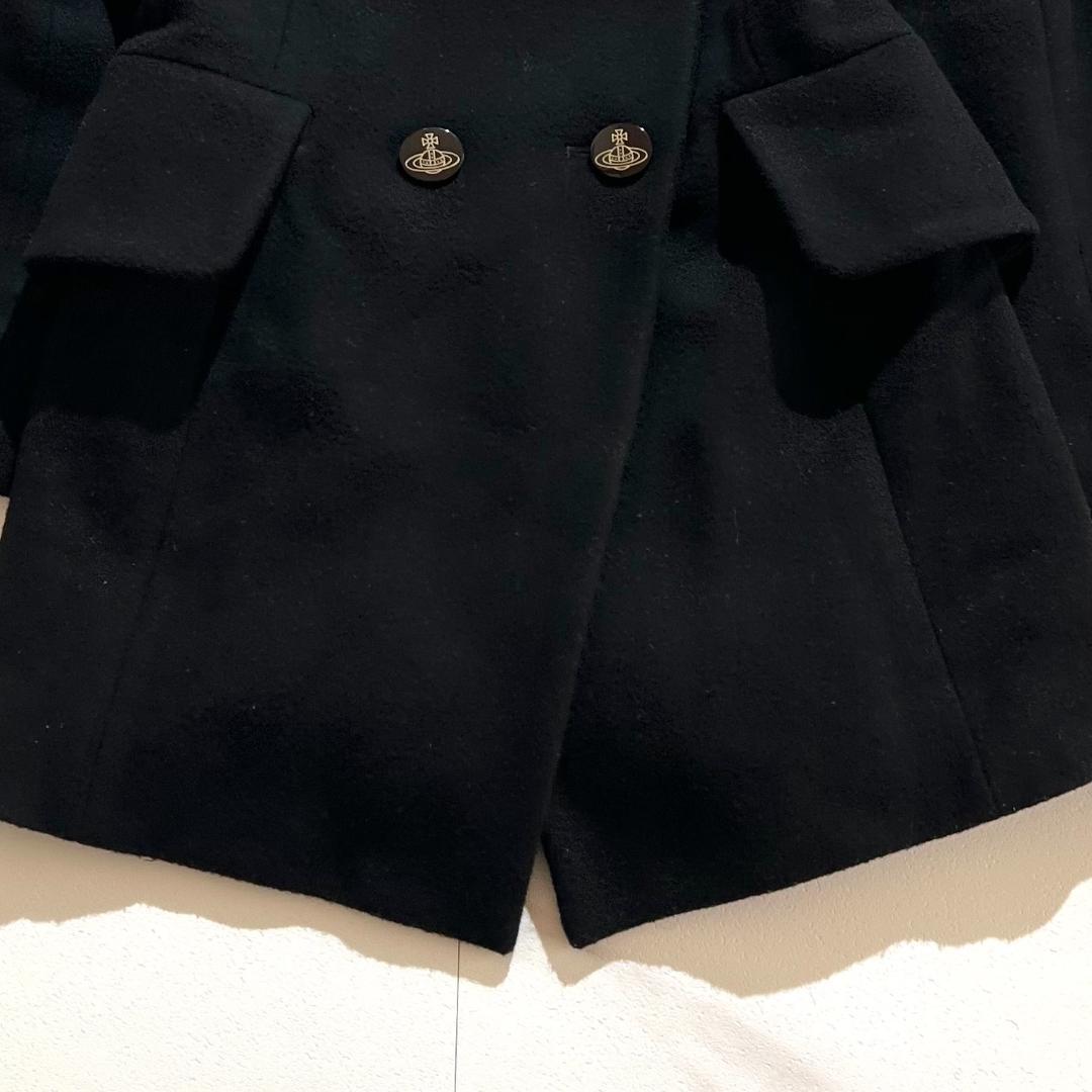 希少00s　ヴィヴィアンウエストウッド　オーブボタン　Pコート　フレア裾　Y2K