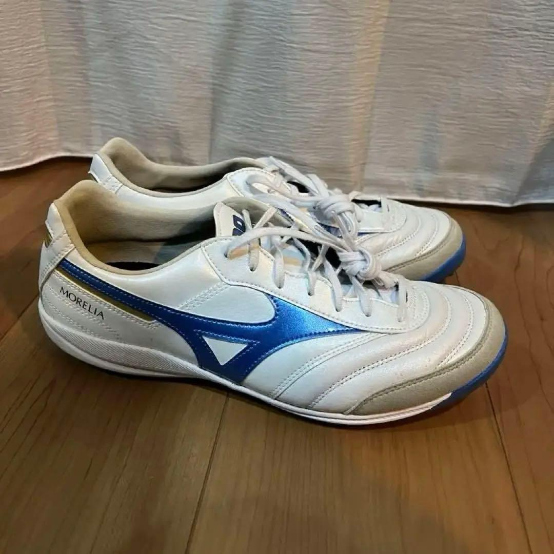 モレリア SALA ELITE TFホワイト×ブルー　フットサルシューズ26.5