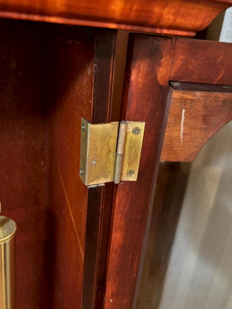 柱時計　振り子時計　Tempus Fugit　ホールクロック　アンティーク