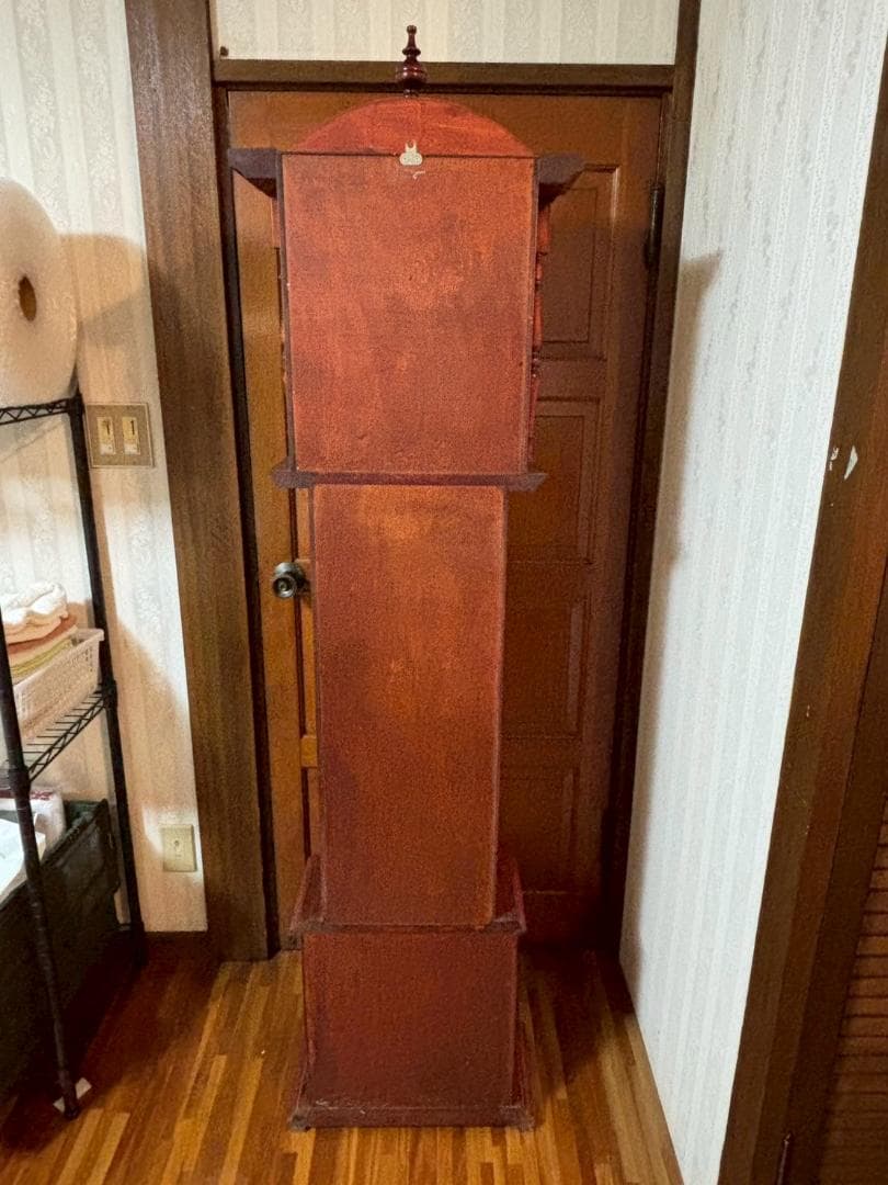 柱時計　振り子時計　Tempus Fugit　ホールクロック　アンティーク