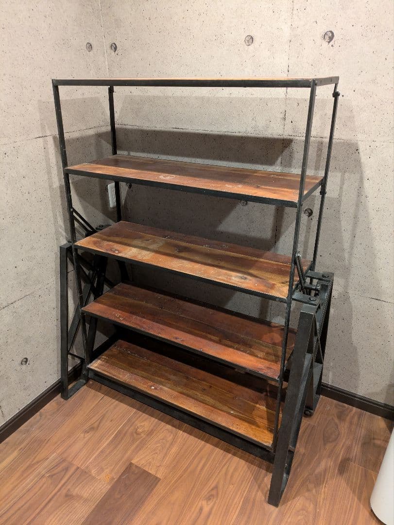 アイアン　棚　可動式　アンティーク