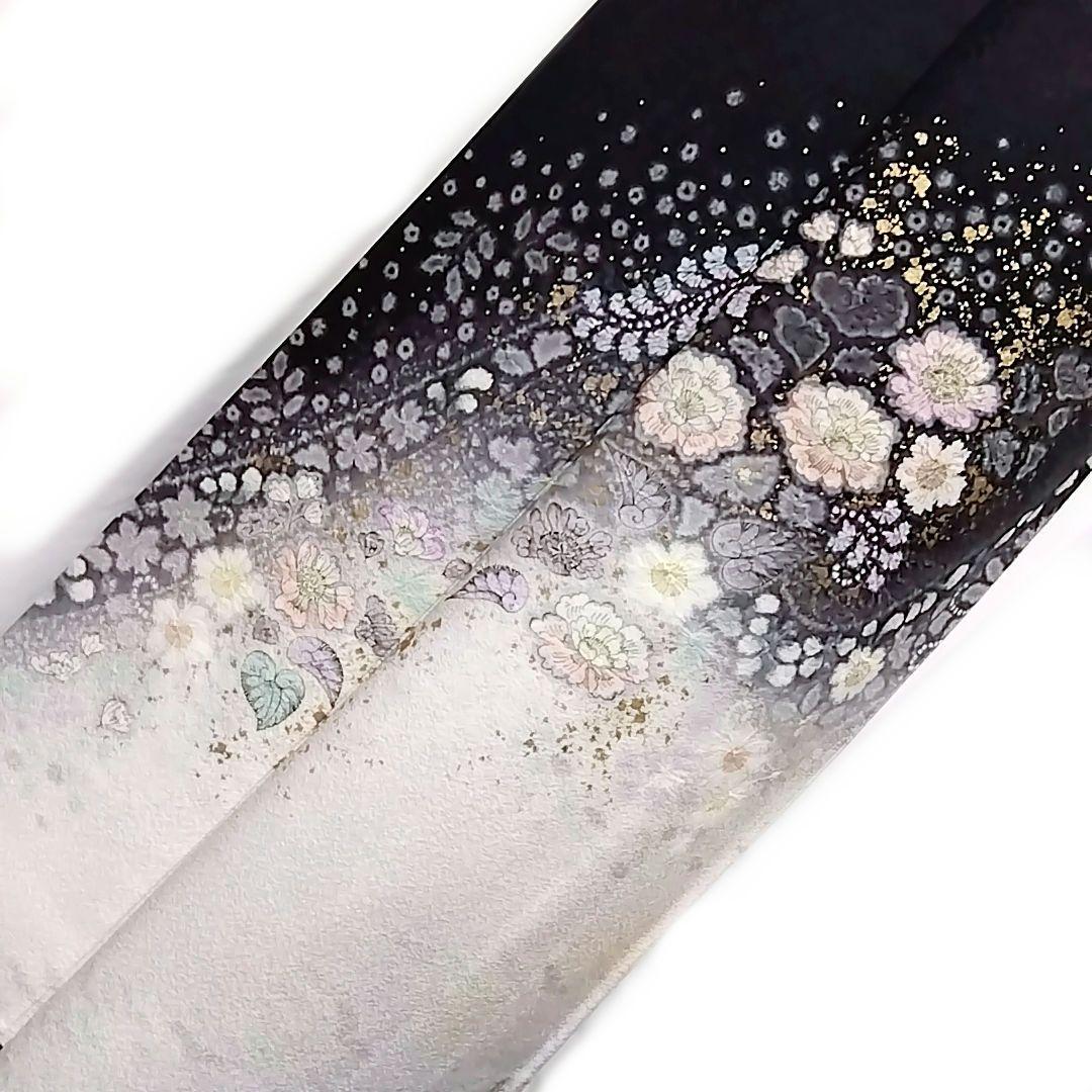 吉乃 一廉 セット 袋帯 絞り 訪問着 作家物 白黒 辻ヶ花 辻が花 落款