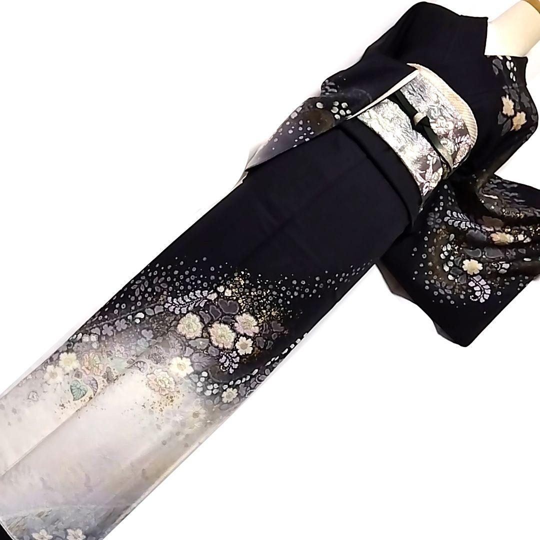 吉乃 一廉 セット 袋帯 絞り 訪問着 作家物 白黒 辻ヶ花 辻が花 落款