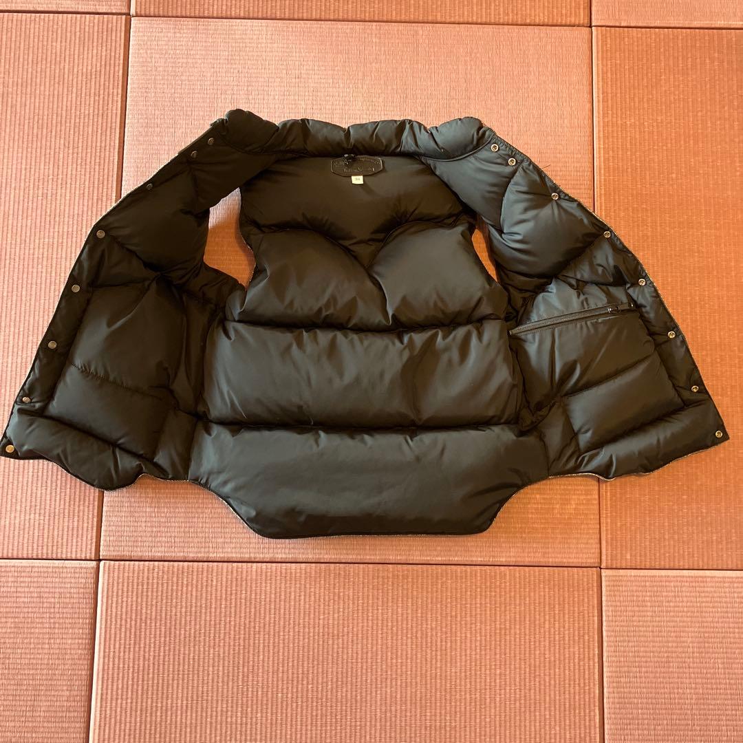 u*k様 ウール混合レザースタンドカラー ダウンベスト