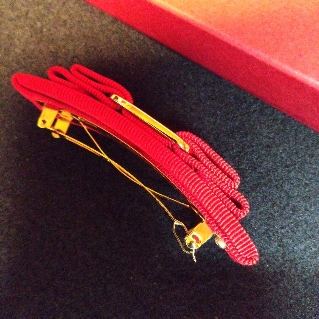 【サルヴァトーレフェラガモ】Florence-Haly ヘアピン　レッドゴールド