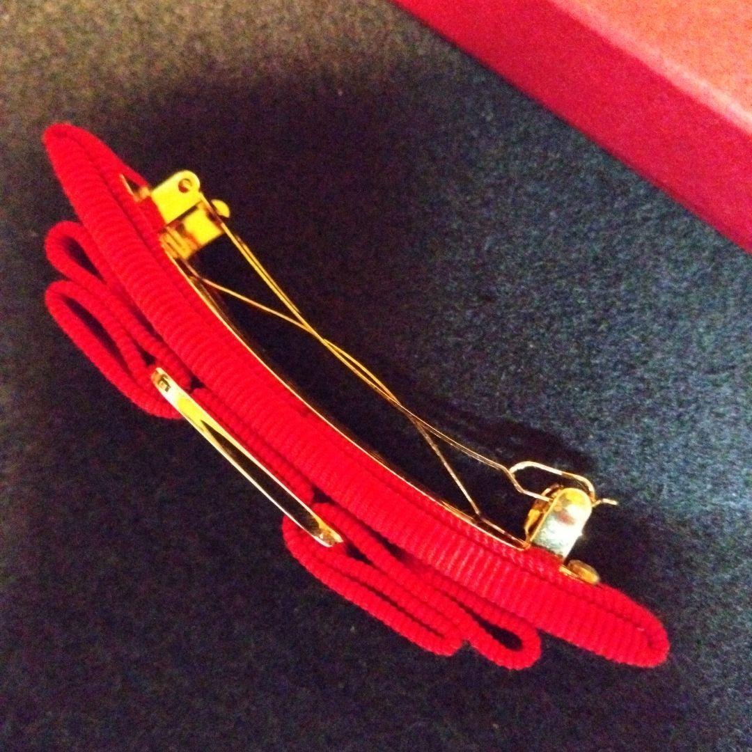 【サルヴァトーレフェラガモ】Florence-Haly ヘアピン　レッドゴールド