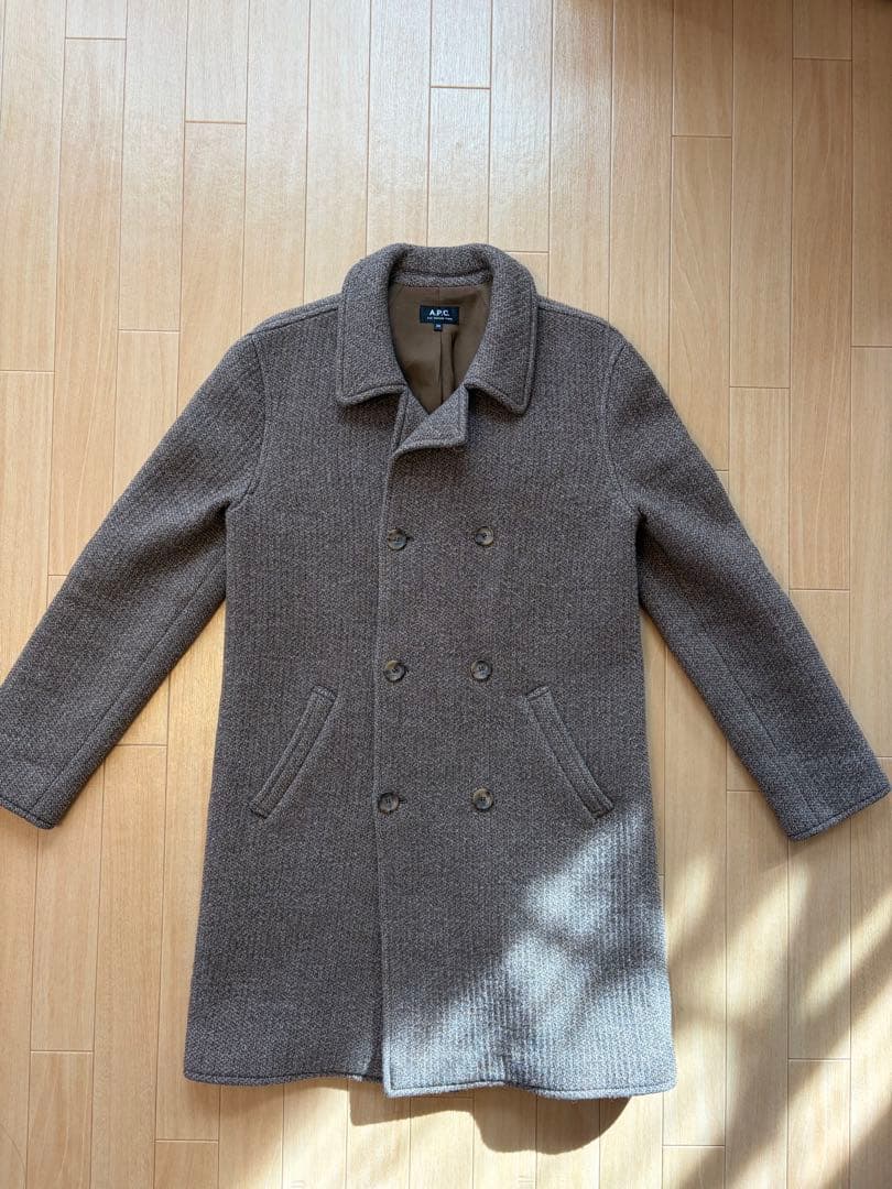 A.P.C. ダブルブレスト チェスターコート XS ブラウン