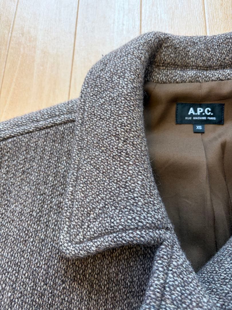 A.P.C. ダブルブレスト チェスターコート XS ブラウン