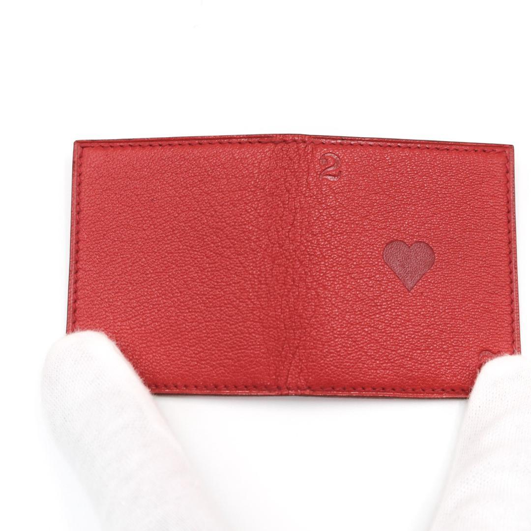 HERMÈS ミニフォトケース トランプ レッド 高さ64mm