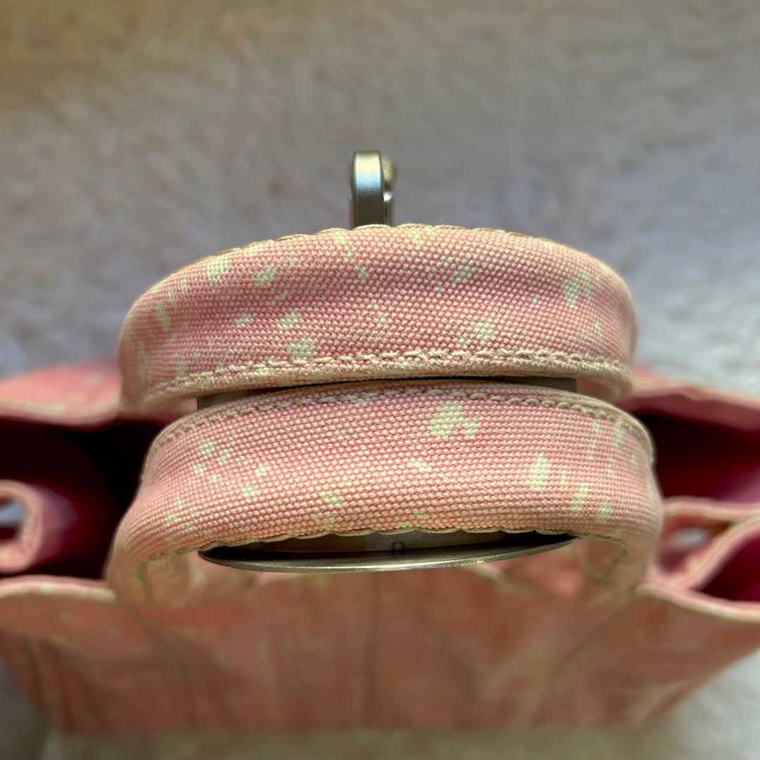 希少レア　PRADA カナパ　トートバッグ　プラダ　ピンクチェック　ゴールド金具