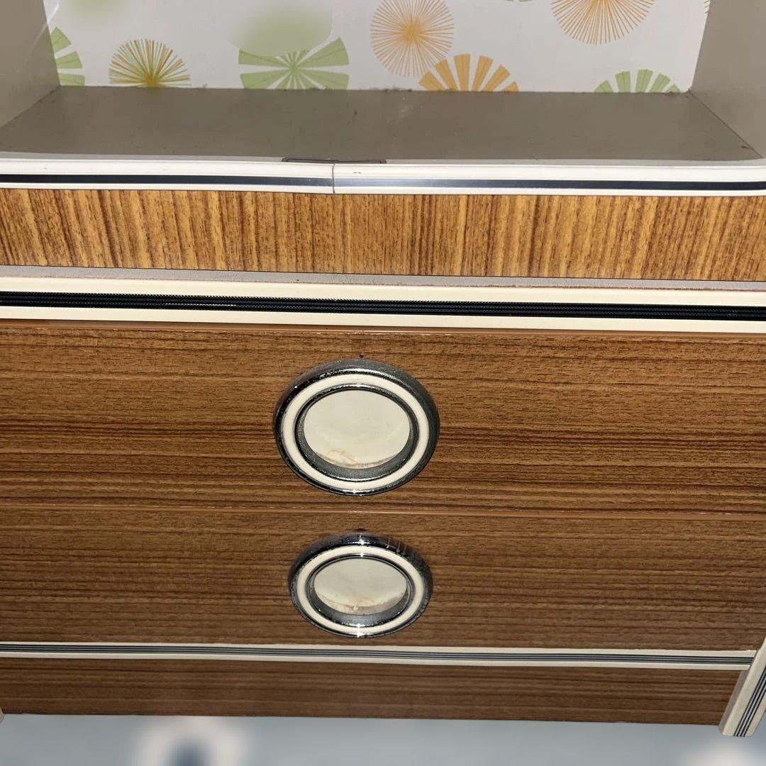 昭和レトロ 収納棚 食器棚 飾り棚 キャビネット ガラス戸 レトロポップ 当時物