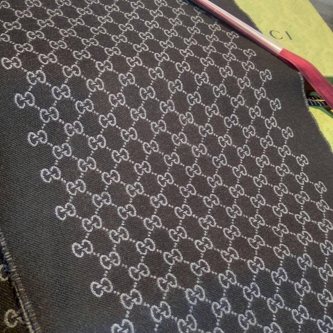 専用❤新品❤GUCCI マフラー ストール ショール スカーフ❤黒&グレー❤