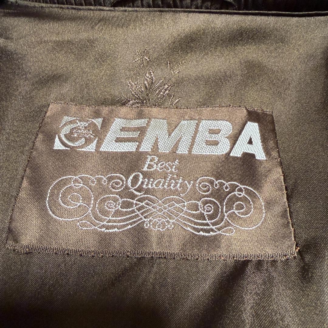 総丈90 EMBA ロングコート ブラウン ミンク セミロング
