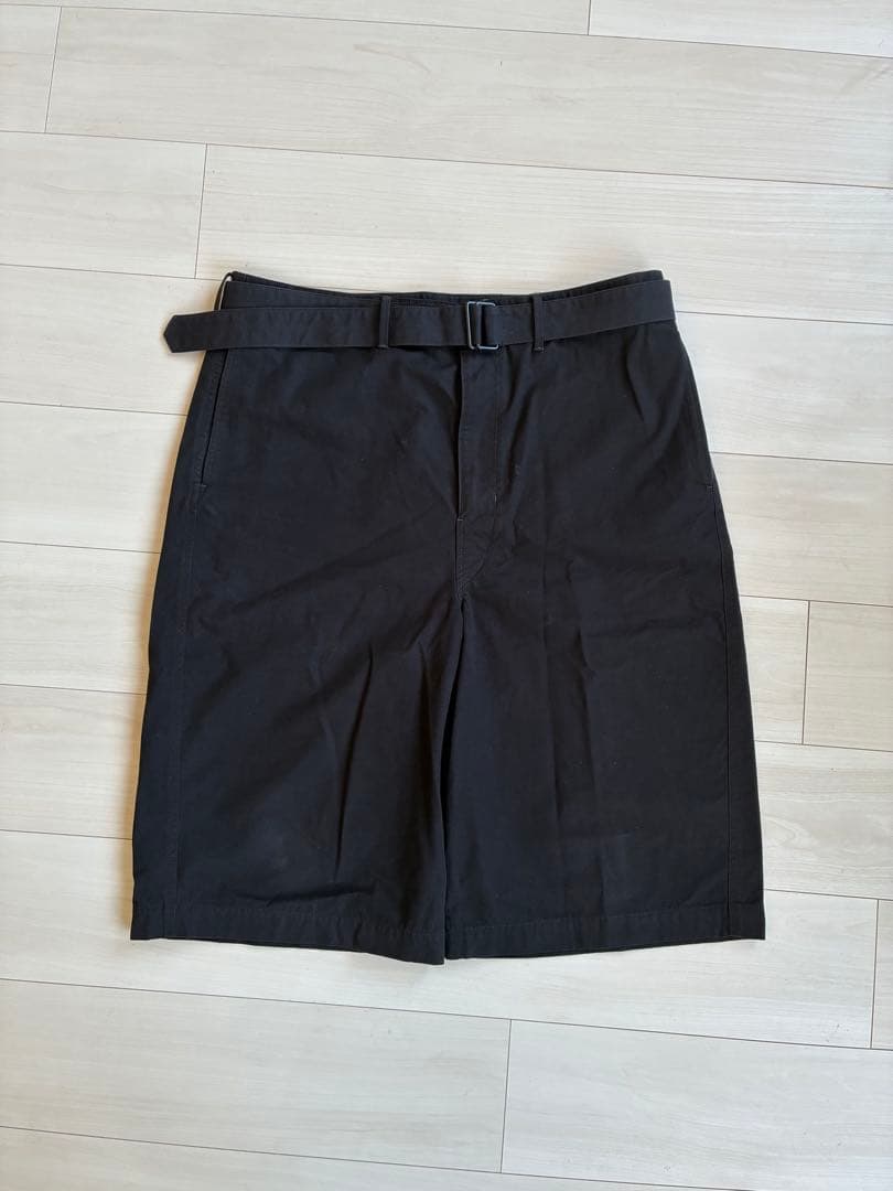 LEMAIRE ブラック ショートパンツ ベルト付き　M