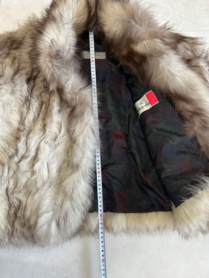 SAGAミンク　毛皮ショート丈コート　リアルファーミンク　フリーサイズ（M〜L）