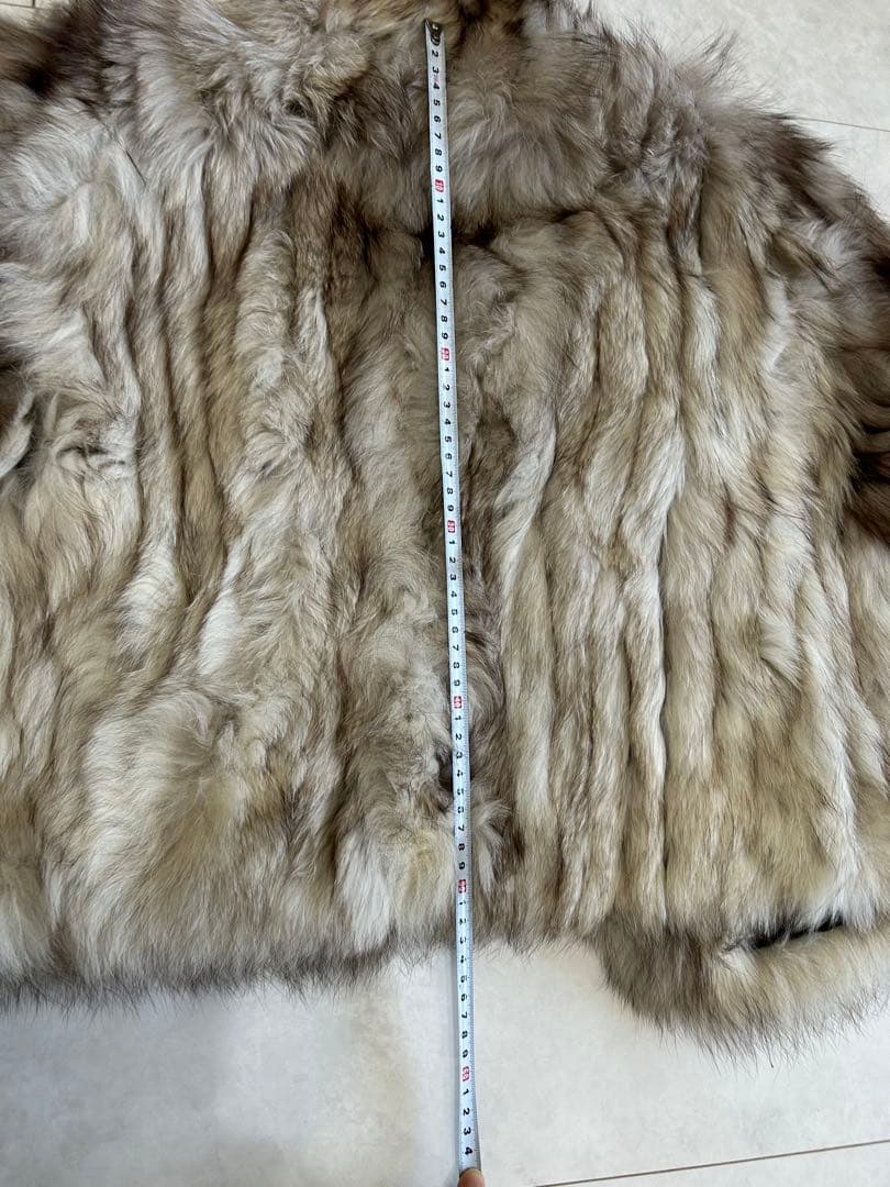 SAGAミンク　毛皮ショート丈コート　リアルファーミンク　フリーサイズ（M〜L）