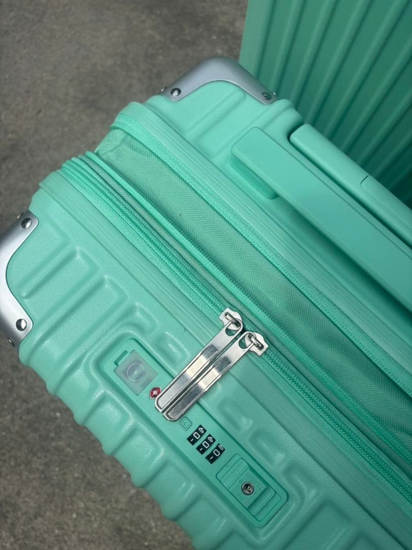 新品 М＆Sサイズ TSAロック付 多機能スーツケース ミントグリーン 2個